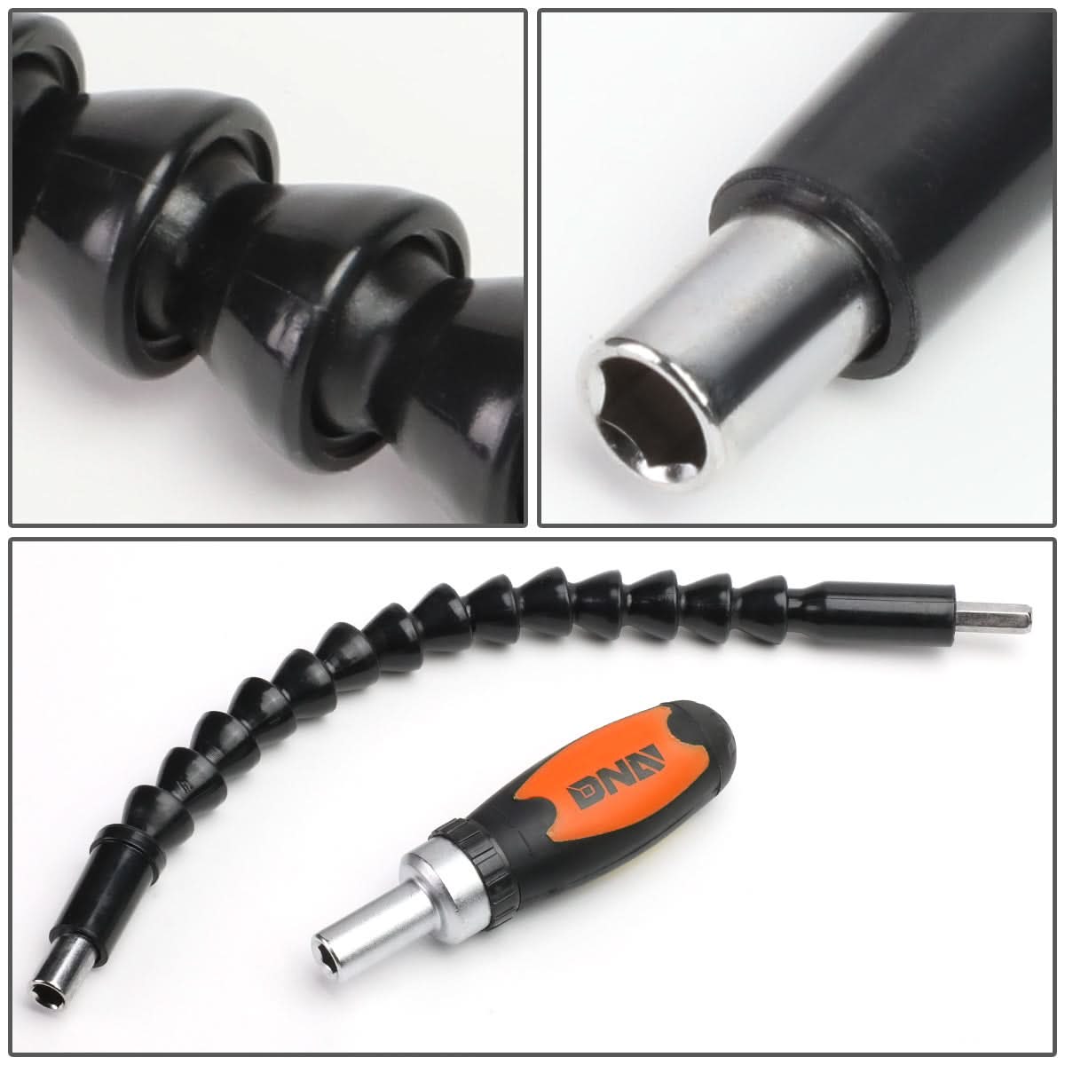 64-Piece Chrome Vanadium Steel Tool Set - Black/Orange