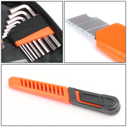 16-Piece Tool Set with Storage Box - Black/Orange