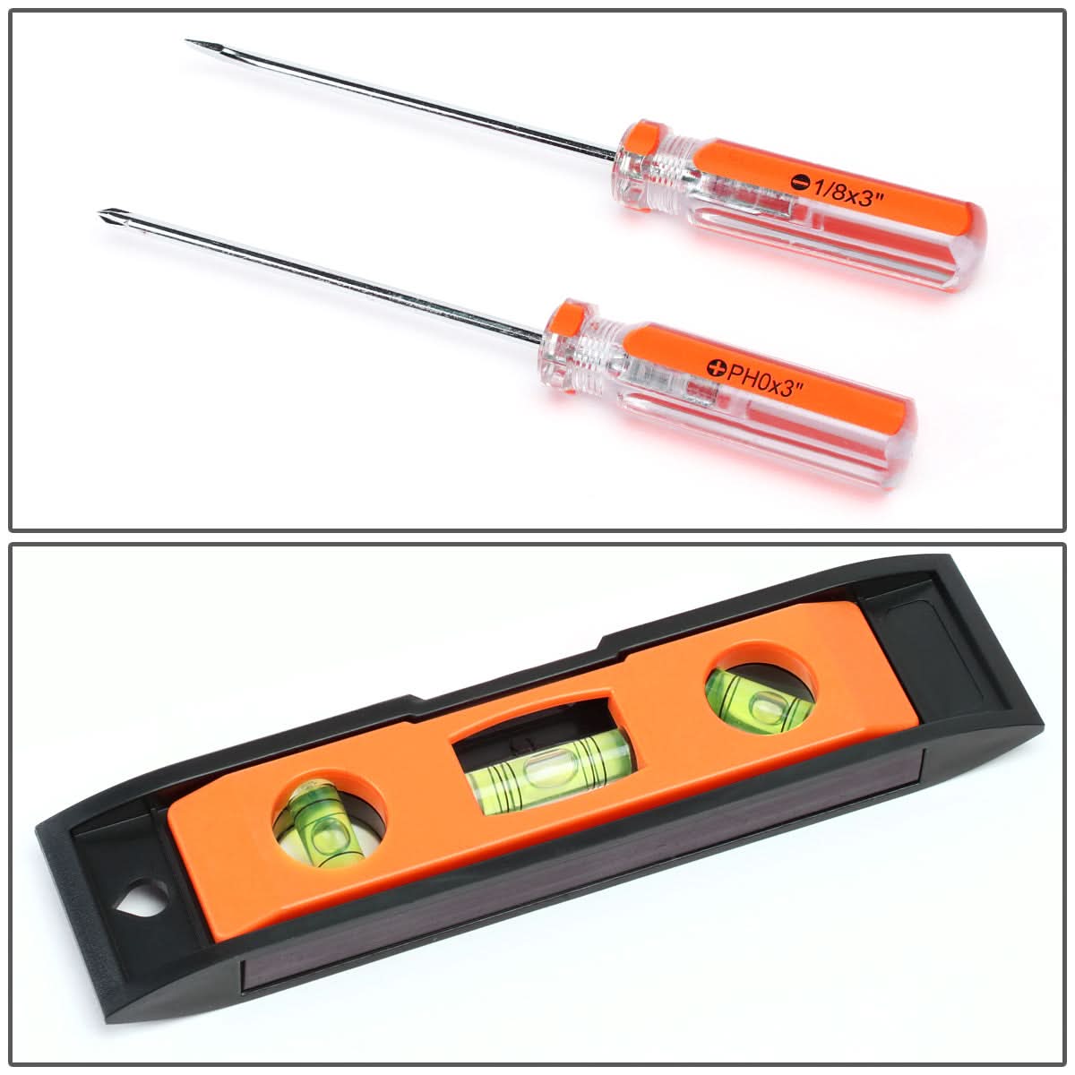 16-Piece Tool Set with Storage Box - Black/Orange