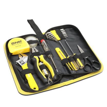 18-Piece Tool Set with Storage Box - Black/Yellow
