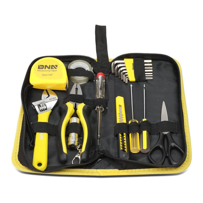 18-Piece Tool Set with Storage Box - Black/Yellow