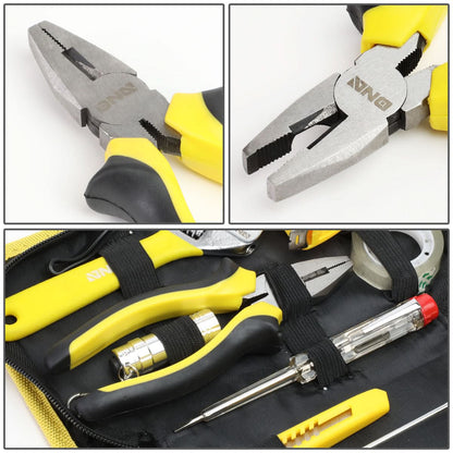 18-Piece Tool Set with Storage Box - Black/Yellow
