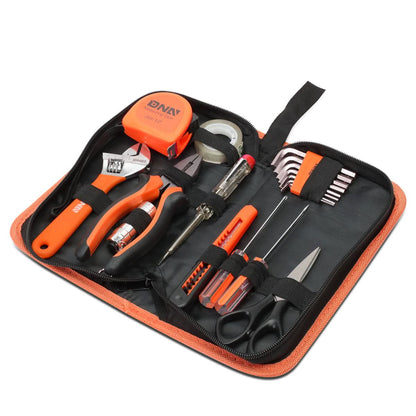 18-Piece Tool Set with Storage Box - Black Orange