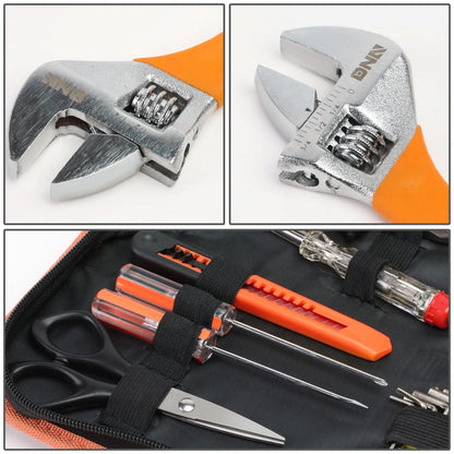 18-Piece Tool Set with Storage Box - Black Orange