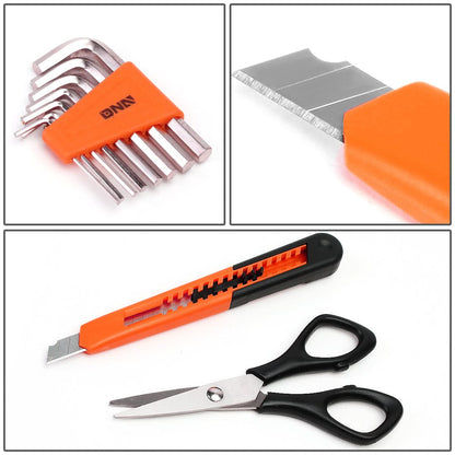 18-Piece Tool Set with Storage Box - Black Orange