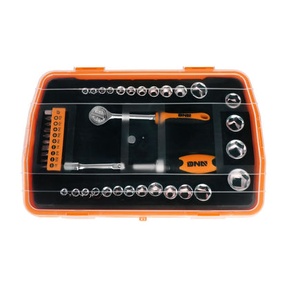 41-Piece Screwdriver Bit Tool Set Kit - Black/Orange