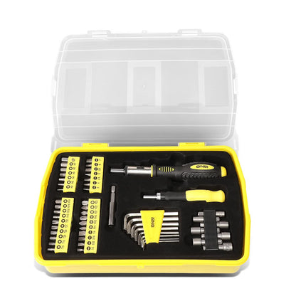 51-Piece Magnetic Screwdriver Bit Tool Set - Black/Yellow