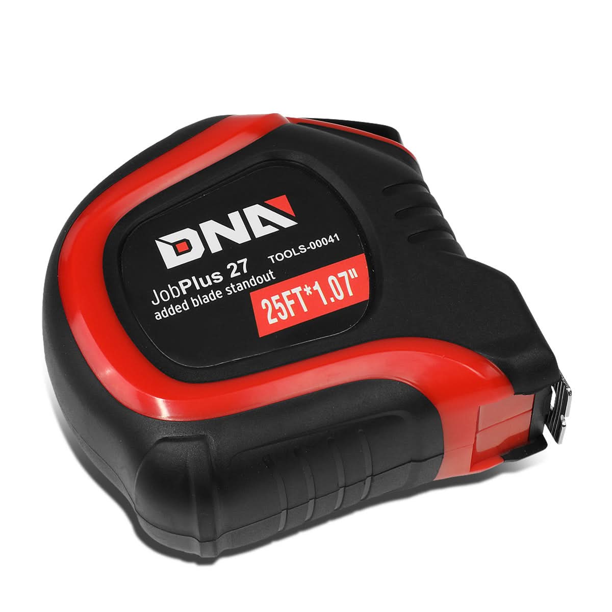DNA Logo 25FT Measuring Tape - Push Button Black/Red