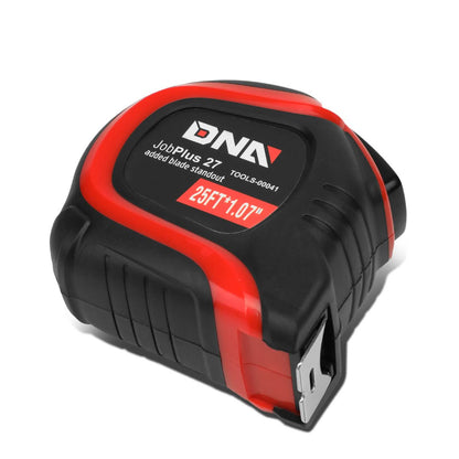 DNA Logo 25FT Measuring Tape - Push Button Black/Red