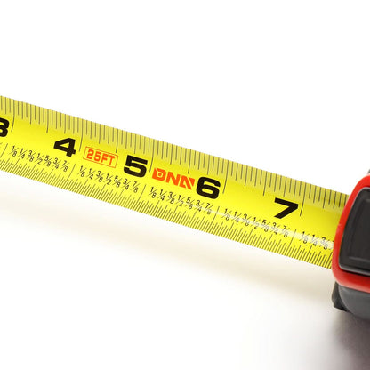 DNA Logo 25FT Measuring Tape - Push Button Black/Red