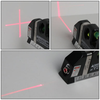 DNA Logo Laser Level with 3-Mode Line 6 Ruler 8ft Tape Black