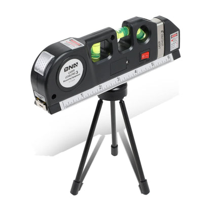 DNA Logo Laser Level with 3-Mode Line, 6" Ruler & 8ft Tape