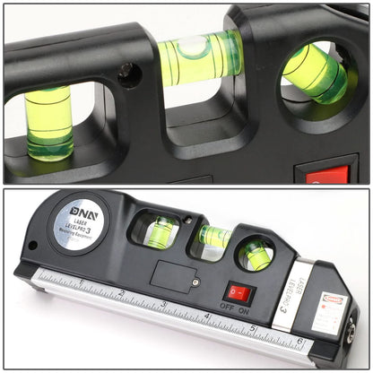 DNA Logo Laser Level with 3-Mode Line, 6" Ruler & 8ft Tape