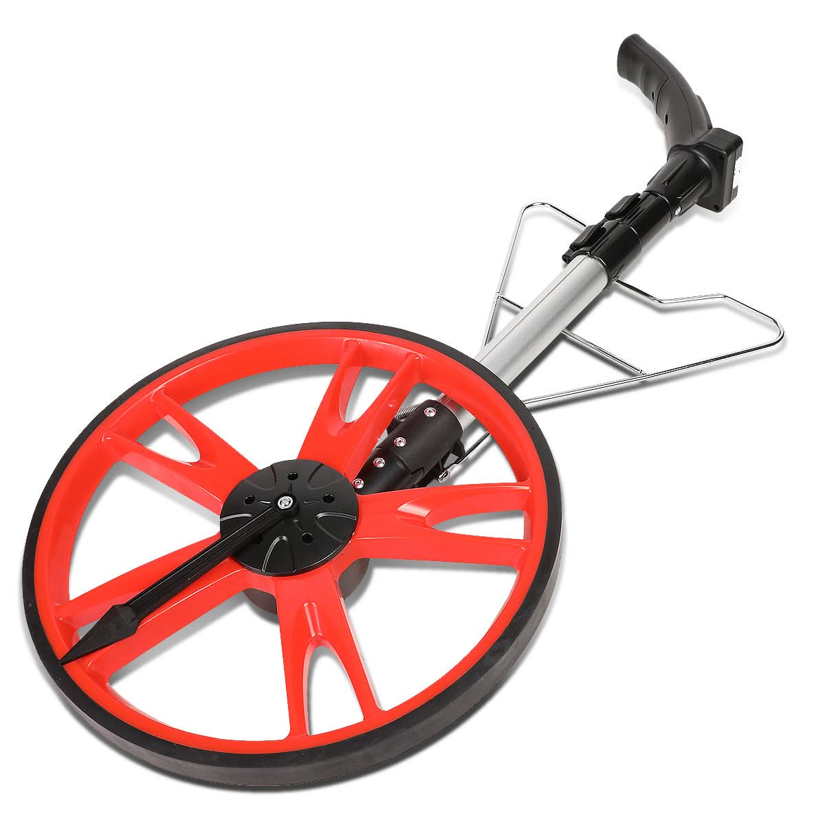 Digital Measuring Wheel with DNA Logo LED Foldable Black Red