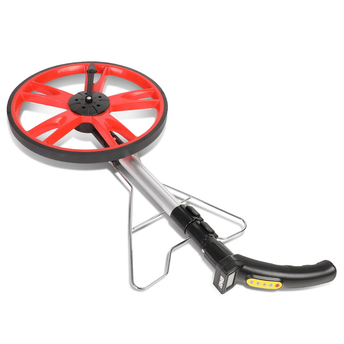 Digital Measuring Wheel with DNA Logo LED Foldable Black Red
