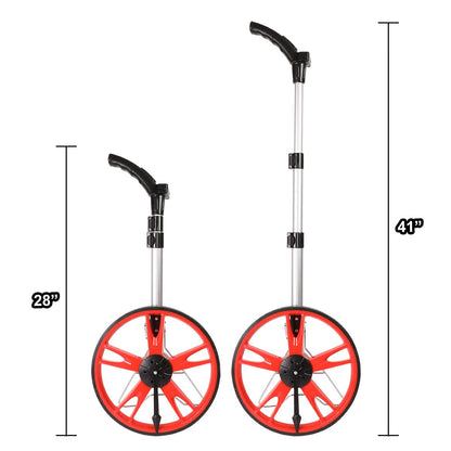 Digital Measuring Wheel with DNA Logo LED Foldable Black Red