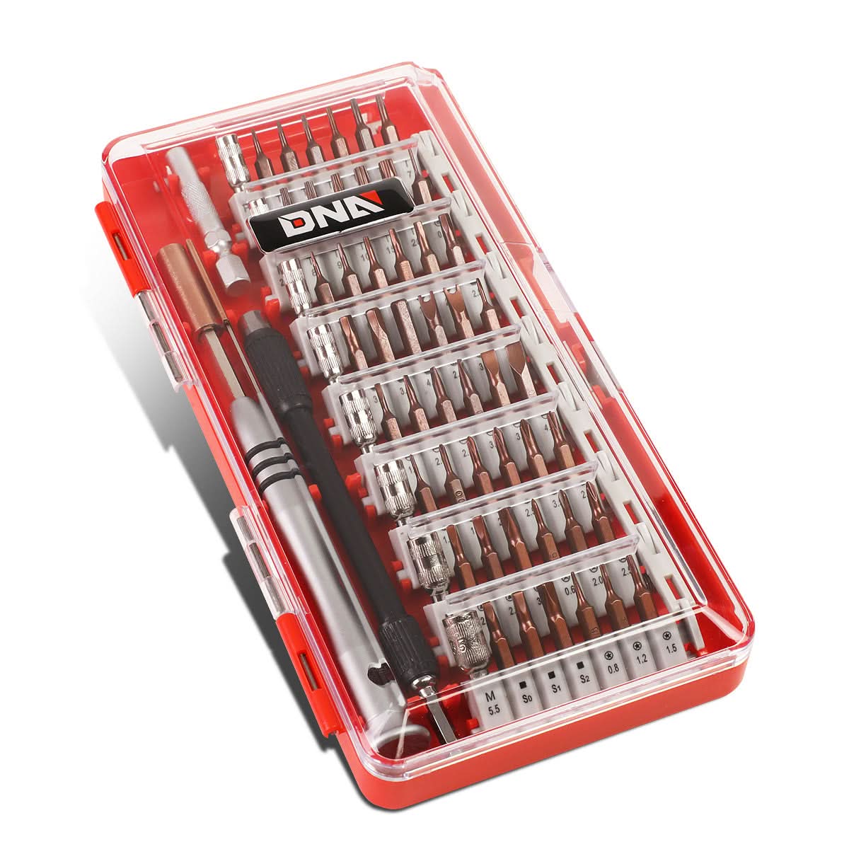 Security Tamper Proof Bit Kit - DNA Logo - 60PCS - 5" Flex Extension