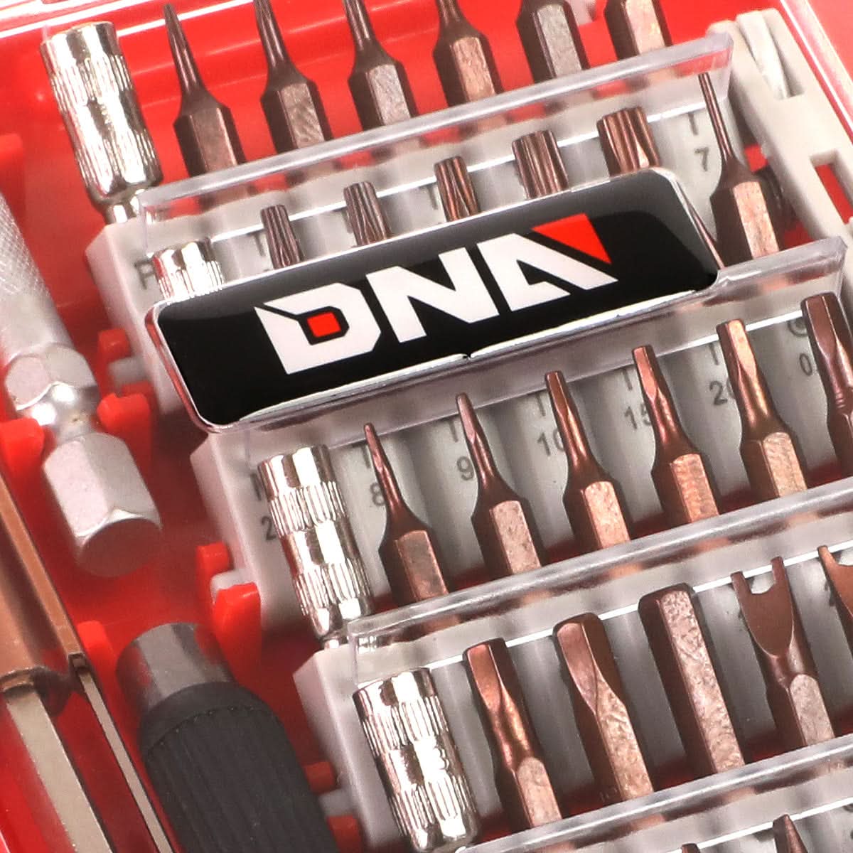 Security Tamper Proof Bit Kit - DNA Logo - 60PCS - 5" Flex Extension