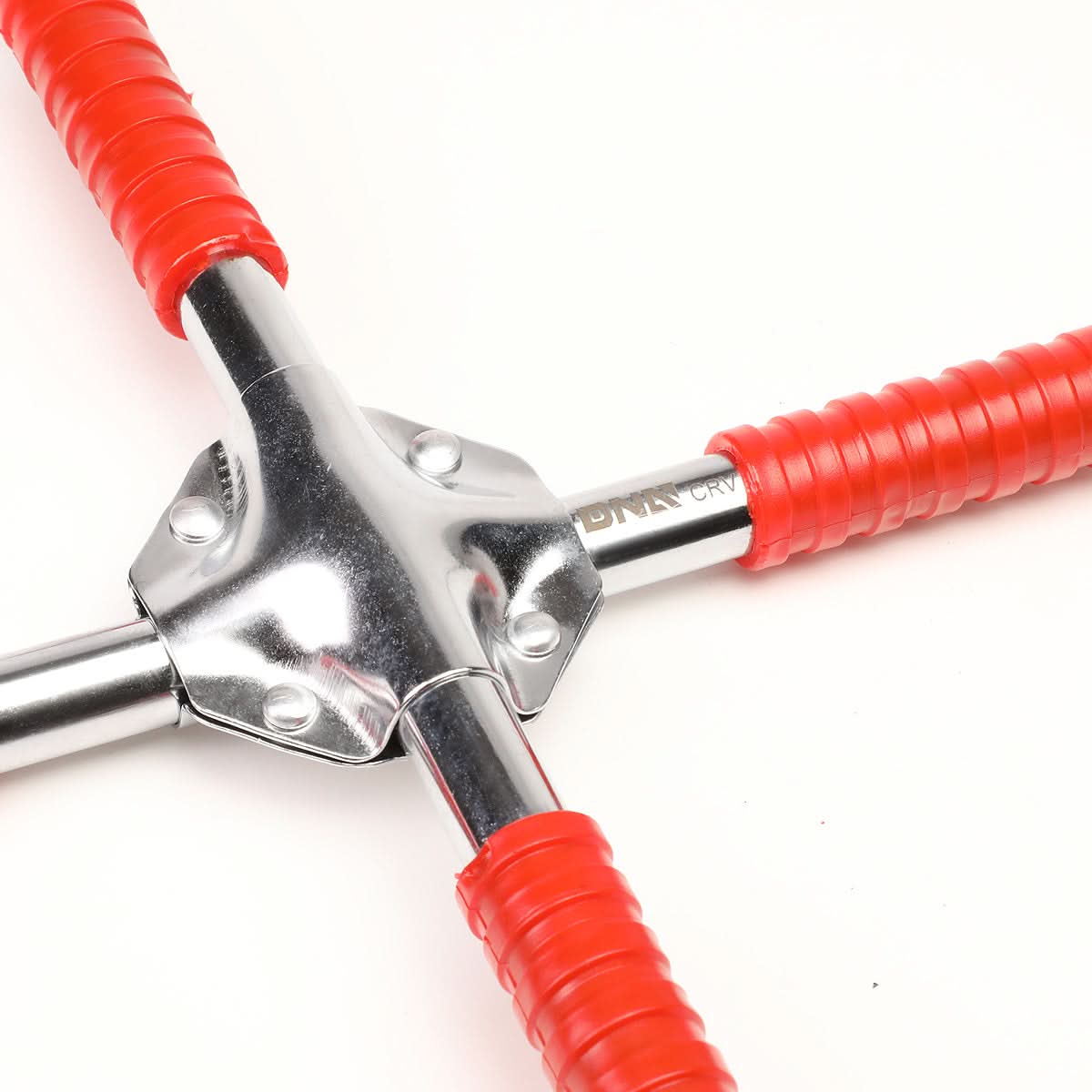 4-Way Cross Lug Wrench - Chrome Vanadium Steel - 16" - Red/Silver