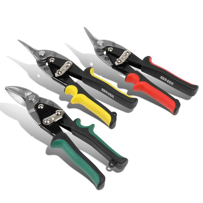DNA Logo Tin Snips 3-Piece Set 10" Built-In Thumb Lock Tool Kit