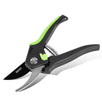 DNA Logo Bypass Garden Pruner 8 Inch Metallic Black Green