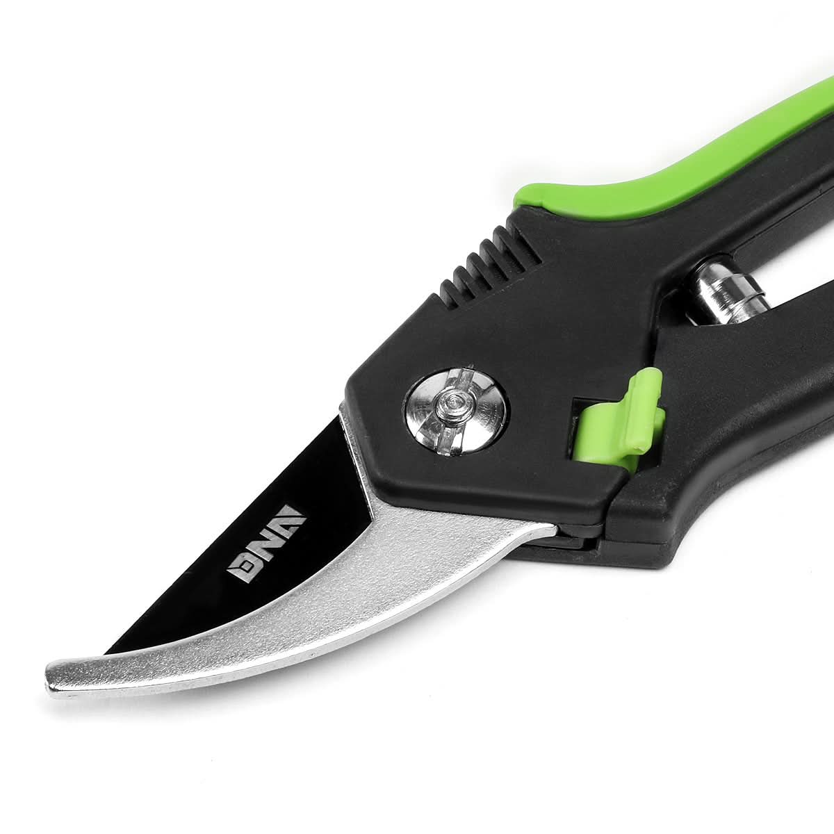 DNA Logo Bypass Garden Pruner 8 Inch Metallic Black Green