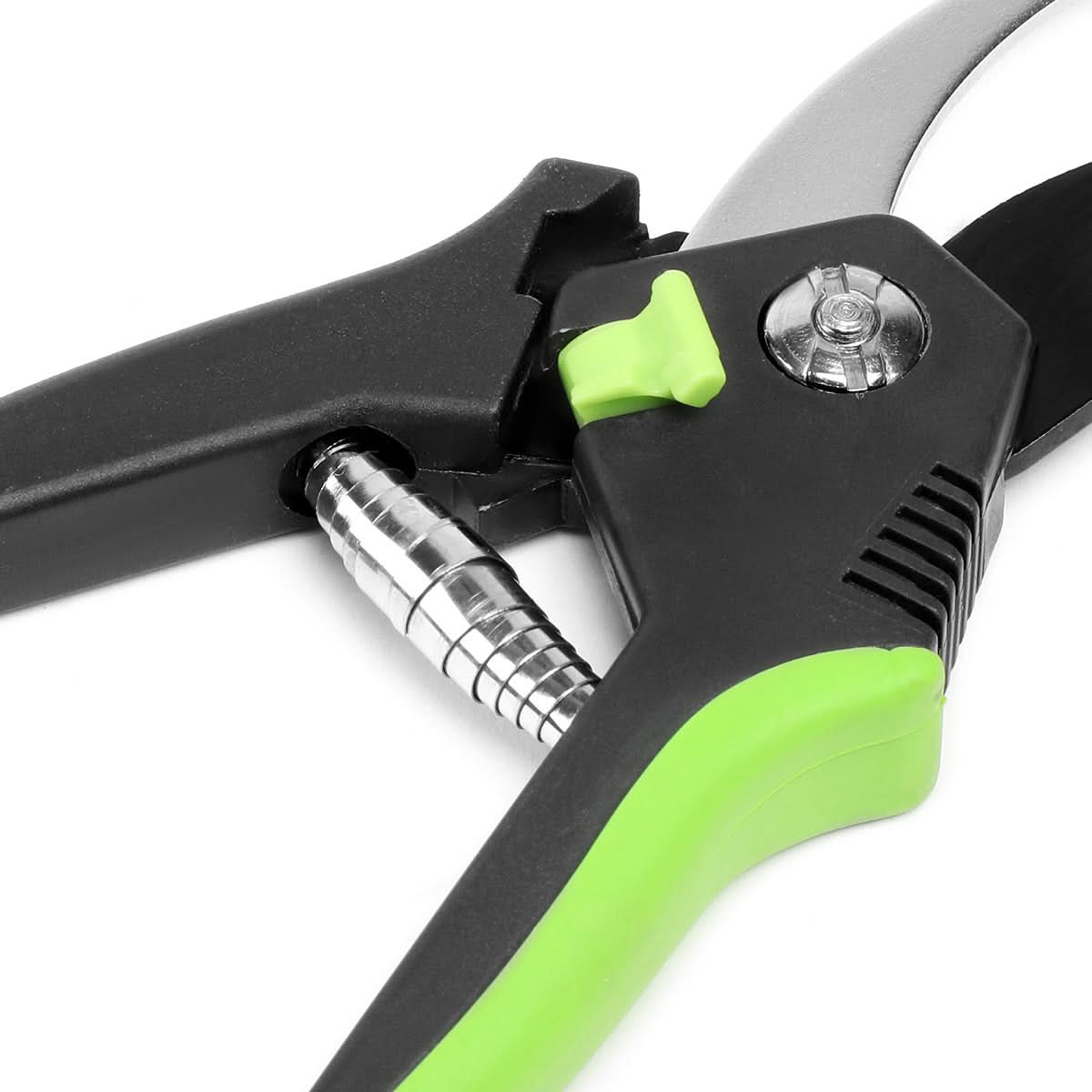 DNA Logo Bypass Garden Pruner 8 Inch Metallic Black Green