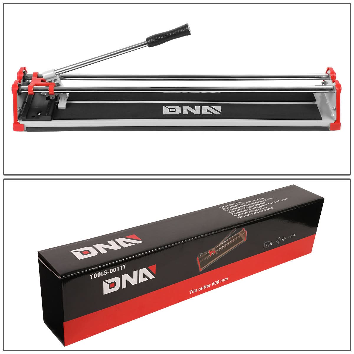 DNA Logo Tile Cutter 600MM with Adjustable Fence Gauge