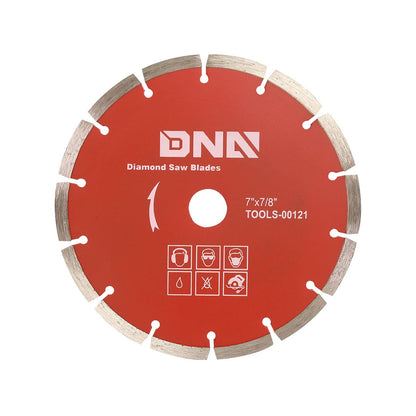 DNA 7" Diamond Blade - 0.064" Thick - 5/8"-7/8" Arbor - Metallic Red