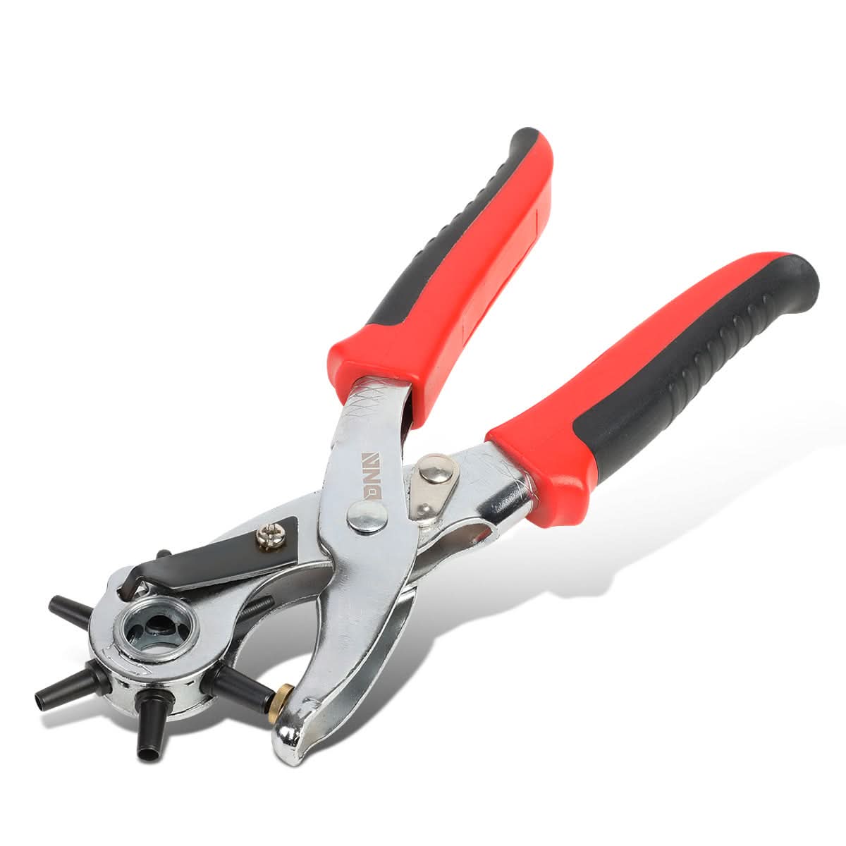 DNA Logo Leather Punch Tool Set - 6 Sizes (2mm-5mm) Black/Red