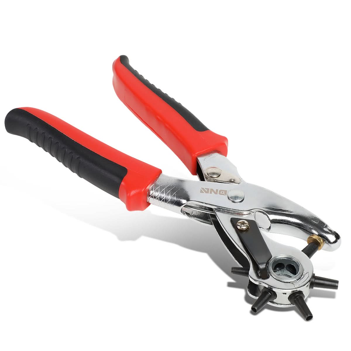 DNA Logo Leather Punch Tool Set - 6 Sizes (2mm-5mm) Black/Red