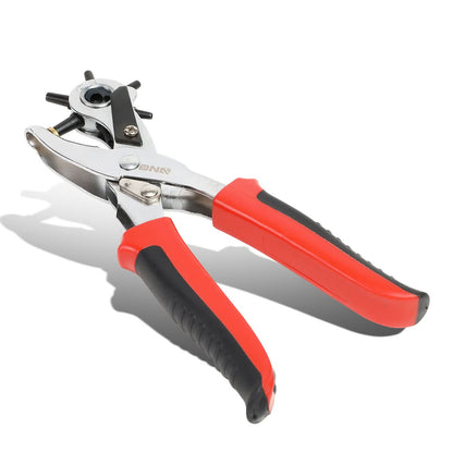 DNA Logo Leather Punch Tool Set - 6 Sizes (2mm-5mm) Black/Red
