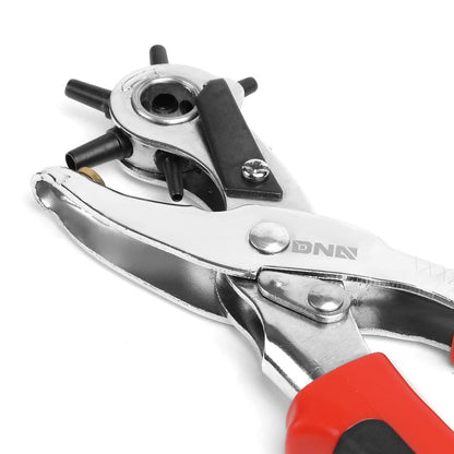 DNA Logo Leather Punch Tool Set - 6 Sizes (2mm-5mm) Black/Red