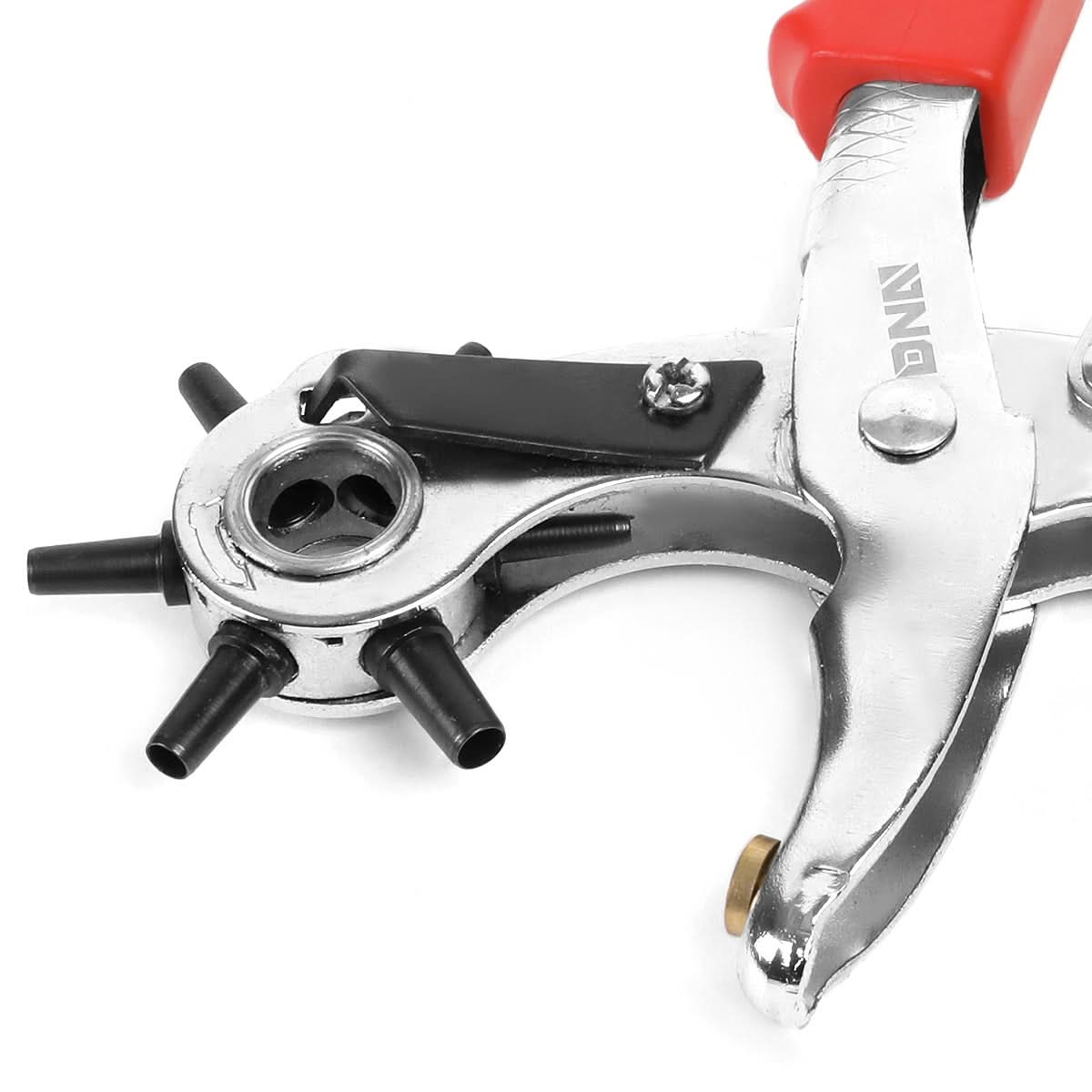 DNA Logo Leather Punch Tool Set - 6 Sizes (2mm-5mm) Black/Red
