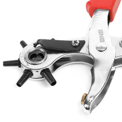 DNA Logo Leather Punch Tool Set - 6 Sizes (2mm-5mm) Black/Red