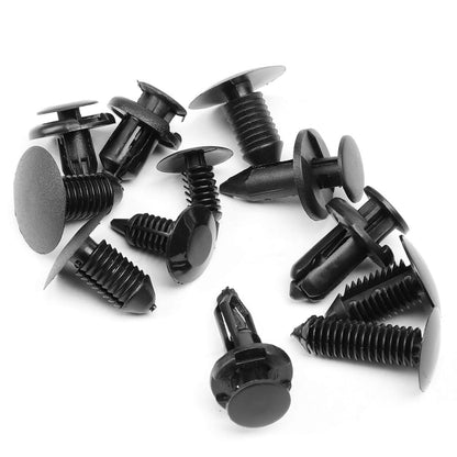 240pc Plastic Clips Kit w/ Removal Tool - 12 Sizes Black