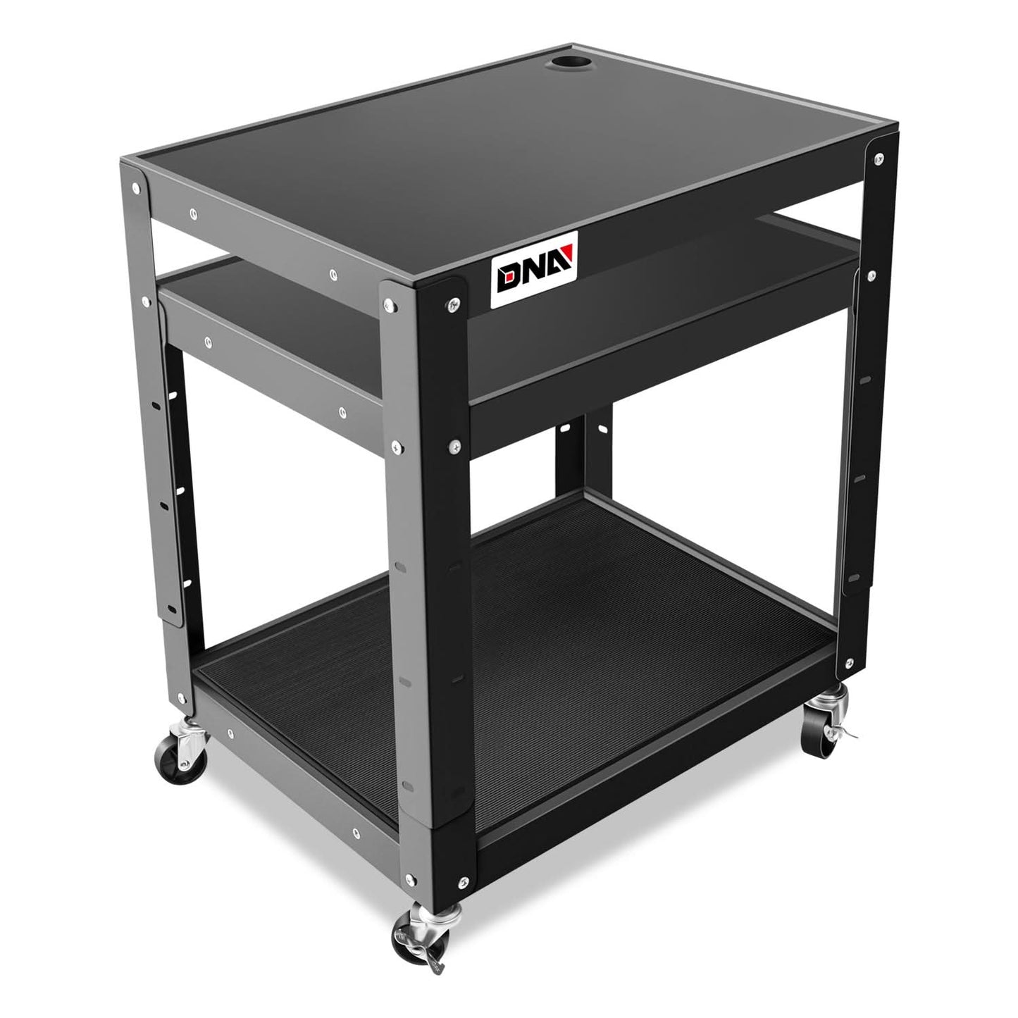 Steel AV Cart 25x18x42 Inch Mobile Audio Video Stand