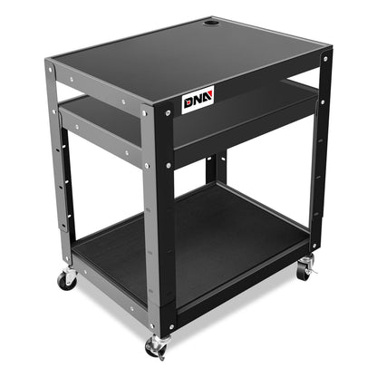 Steel AV Cart 25x18x42 Inch Mobile Audio Video Stand