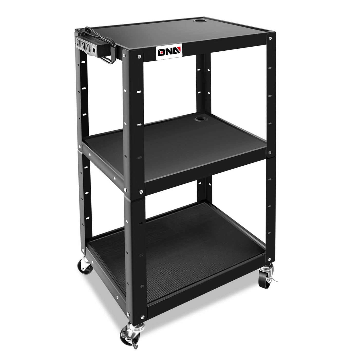Steel AV Cart 25x18x42 Inch Mobile Audio Video Stand