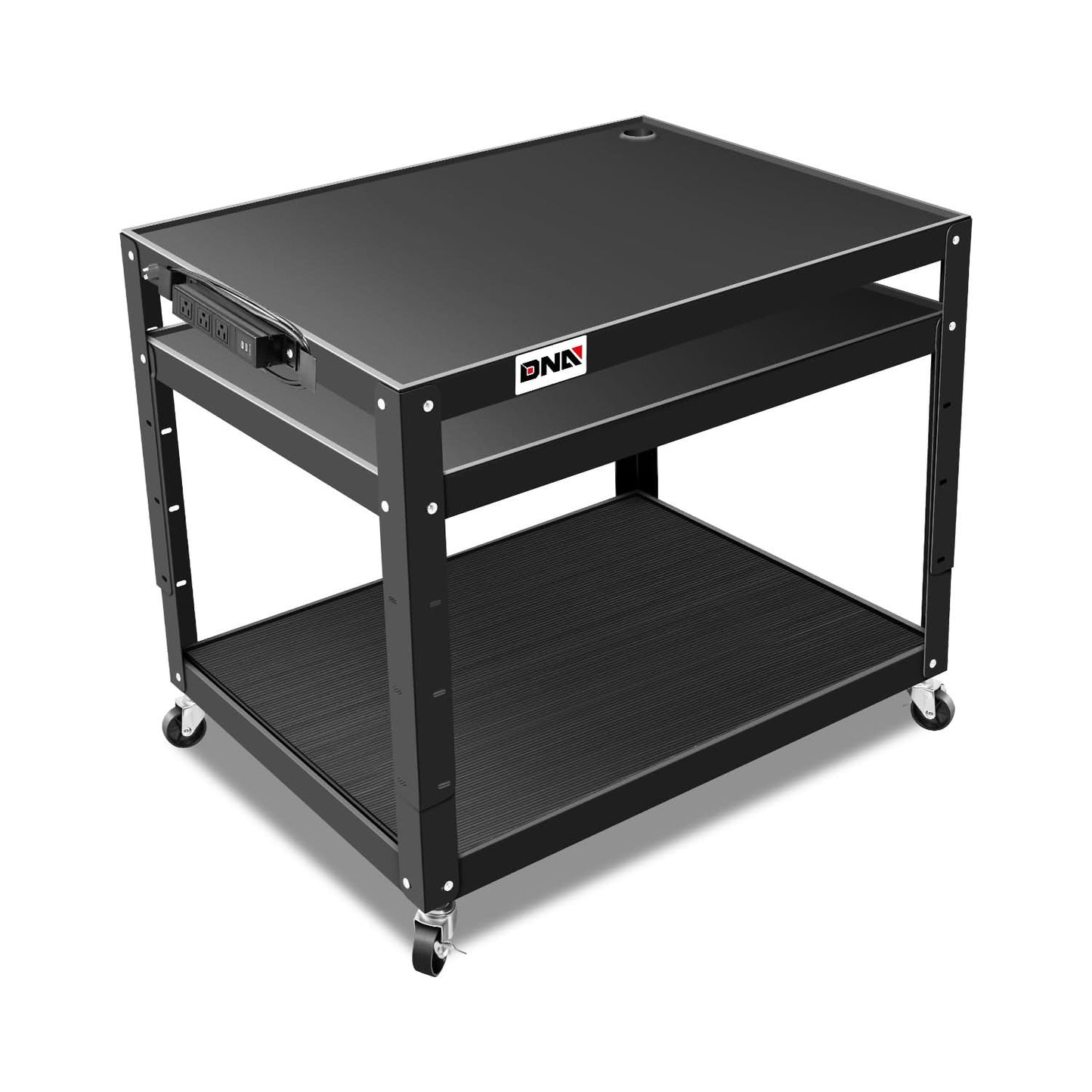 Steel AV Cart 35x25x42 Inch Mobile Storage
