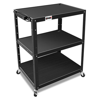 Steel AV Cart 35x25x42 Inch Mobile Storage