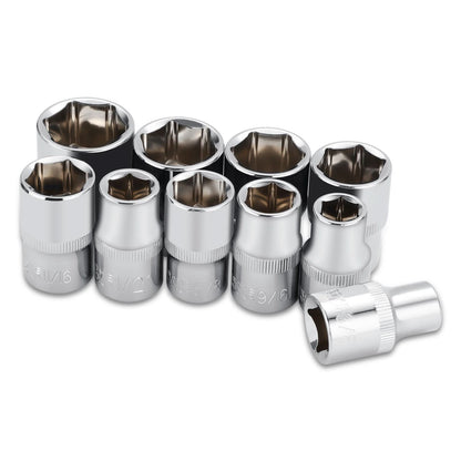 1/2 Inch Drive Socket Set 10 Piece Automotive Tool Kit