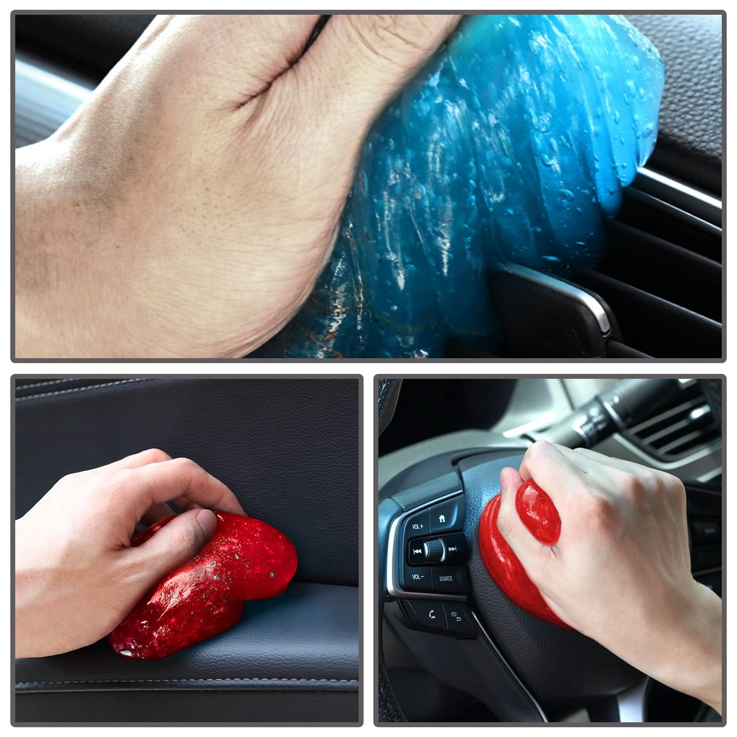 Automotive Cleaning Jelly - Blue Red Green Multi-Color Kit