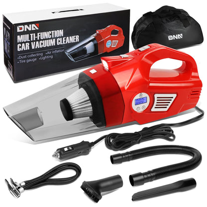 12V 70W Portable Automotive Vacuum Cleaner - Red