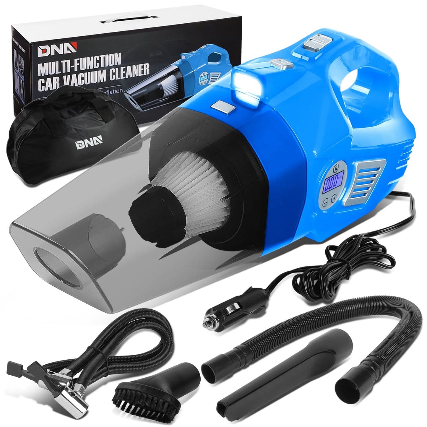 12V 70W Portable Vacuum Cleaner - Blue
