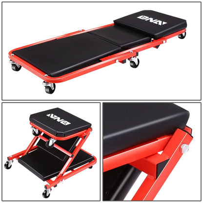 36" 2-in-1 Car Creeper and Seat - Red