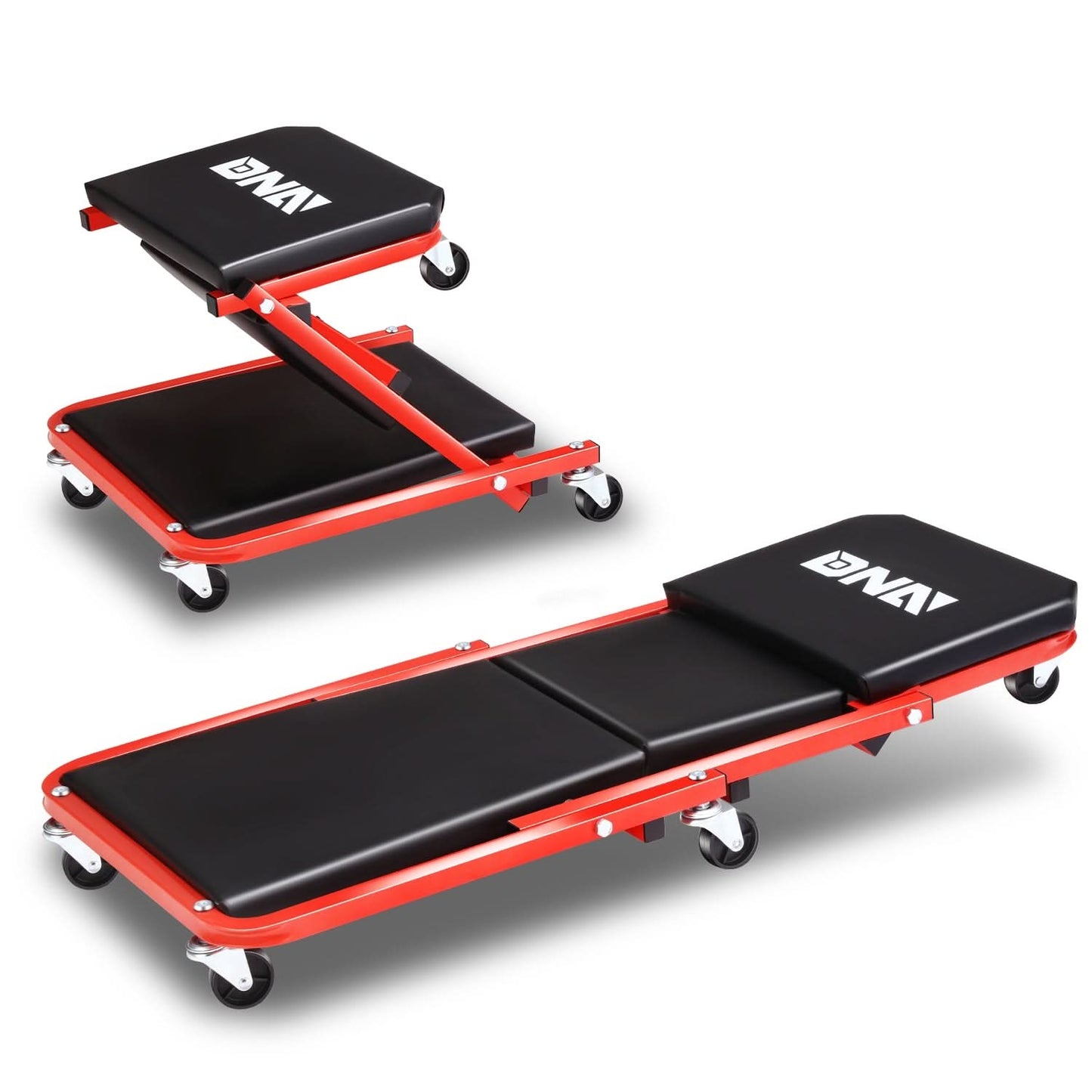 36" 2-in-1 Car Creeper and Seat - Red