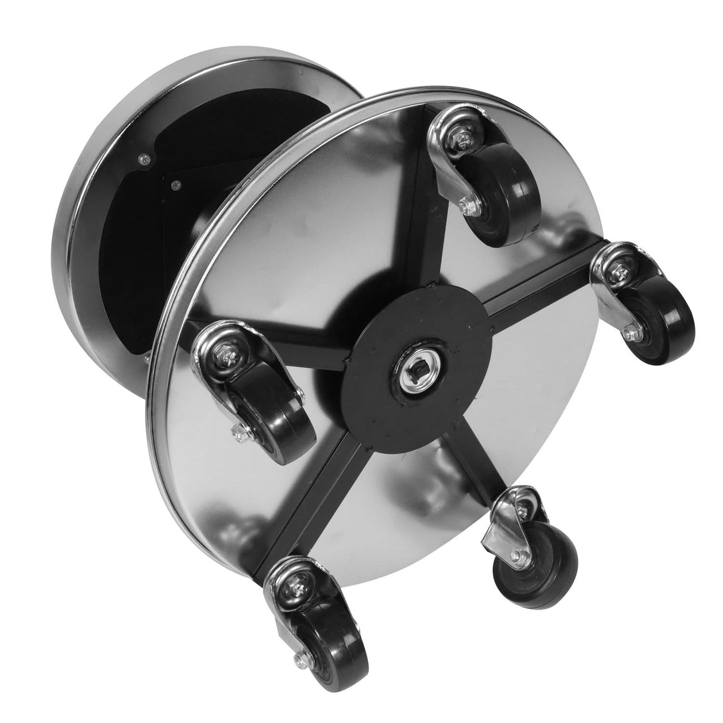 Mechanic Roller Seat with Tool Tray - 250lb Capacity Black Chrome