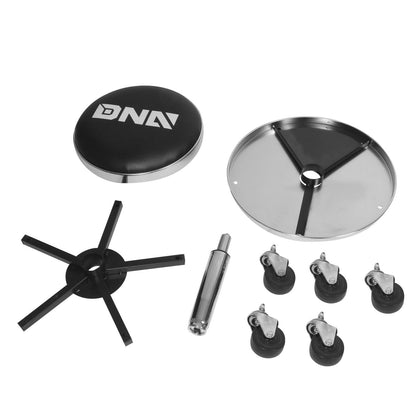 Mechanic Roller Seat with Tool Tray - 250lb Capacity Black Chrome