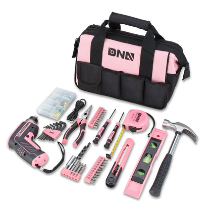 44-Piece Pink Tool Set for Automotive Maintenance